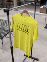 Load image into Gallery viewer, Coffee Is My Love Language Women Half Sleeves T-shirt- KidsFashionVilla
