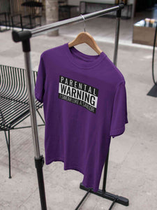 Parental Warning Quotes Mens Half Sleeves T-shirt- KidsFashionVilla