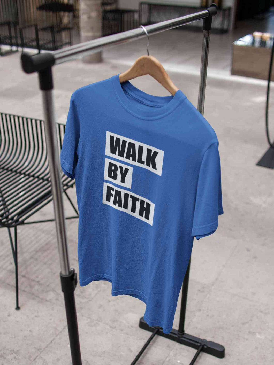 Walk By Faith Women Half Sleeves T-shirt- KidsFashionVilla