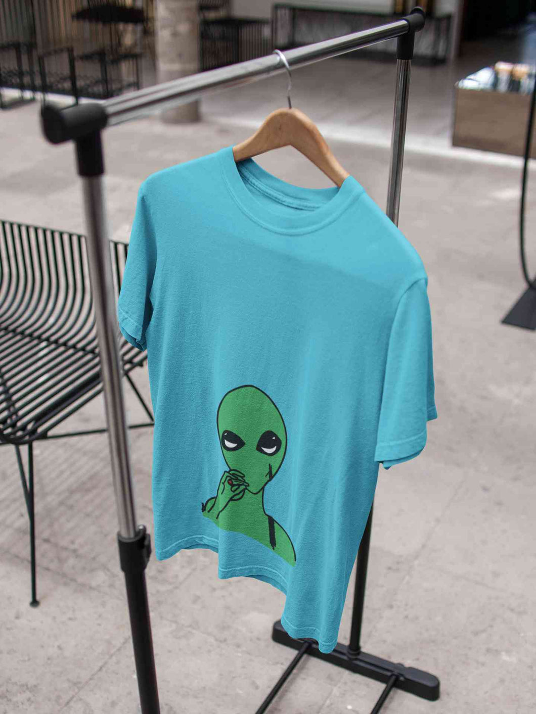 Alien Smoking Women Half Sleeves T-shirt- KidsFashionVilla