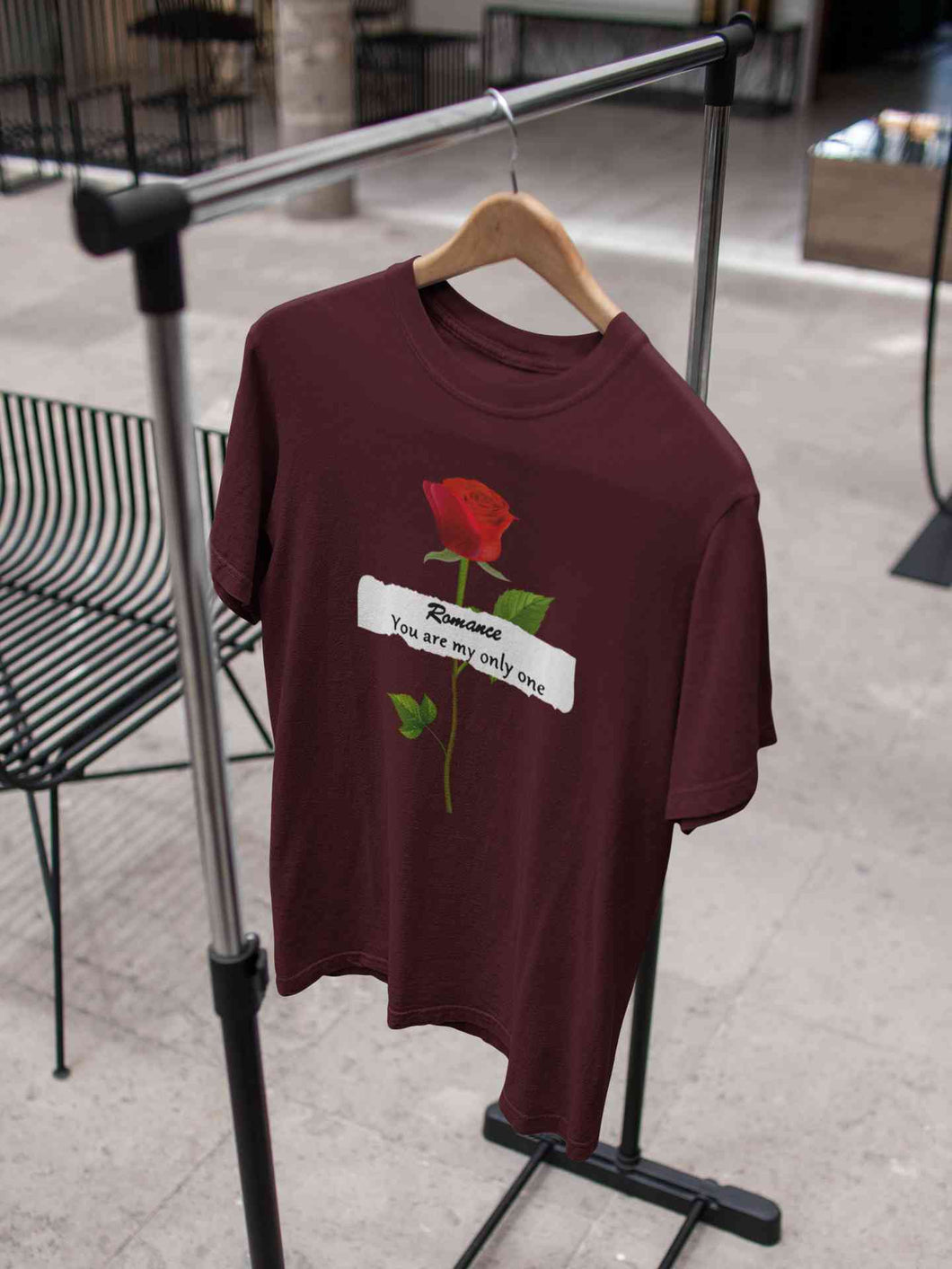 Romance Slogan Rose Printed Women Half Sleeves T-shirt- KidsFashionVilla