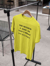 Load image into Gallery viewer, She Needed A Hero Thats What She Became Women Half Sleeves T-shirt- KidsFashionVilla
