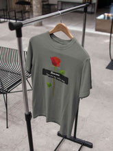 Load image into Gallery viewer, Romance Slogan Rose Printed Women Half Sleeves T-shirt- KidsFashionVilla
