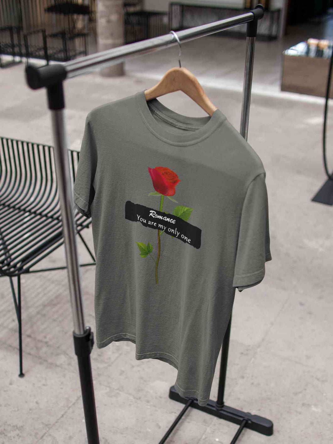 Romance Slogan Rose Printed Women Half Sleeves T-shirt- KidsFashionVilla
