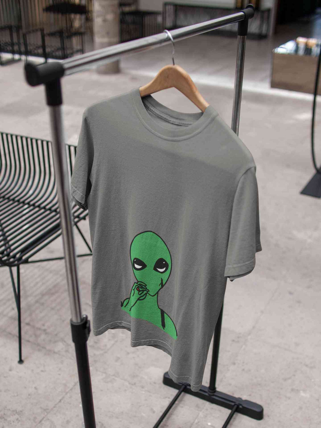 Alien Smoking Women Half Sleeves T-shirt- KidsFashionVilla