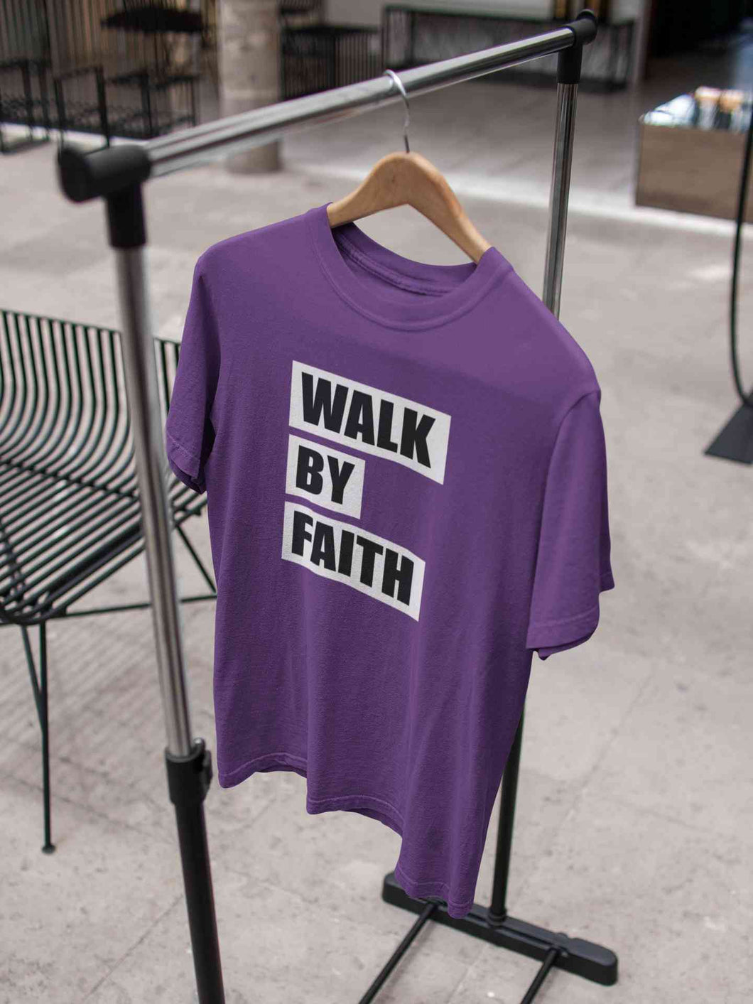 Walk By Faith Mens Half Sleeves T-shirt- KidsFashionVilla