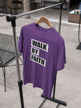 Load image into Gallery viewer, Walk By Faith Women Half Sleeves T-shirt- KidsFashionVilla
