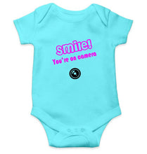 Load image into Gallery viewer, Smile U R On Camera Rompers for Baby Boy- FunkyTradition FunkyTradition
