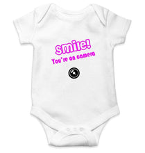 Load image into Gallery viewer, Smile you are on Camera Rompers for Baby Boy- FunkyTradition FunkyTradition
