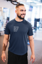 Load image into Gallery viewer, Bad Vibes Dont Go With My Outfit Minimal Mens Half Sleeves T-shirt- KidsFashionVilla
