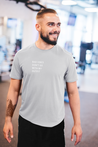 Bad Vibes Dont Go With My Outfit Minimal Mens Half Sleeves T-shirt- KidsFashionVilla