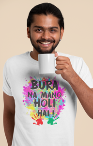 Bura Na Mano Holi Hai Mens Half Sleeves T-shirt- KidsFashionVilla