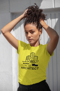 Born To Be An Architect Profession Women Half Sleeves T-shirt- KidsFashionVilla