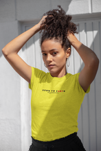 Load image into Gallery viewer, Down To Earth Quotes Women Half Sleeves T-shirt- KidsFashionVilla
