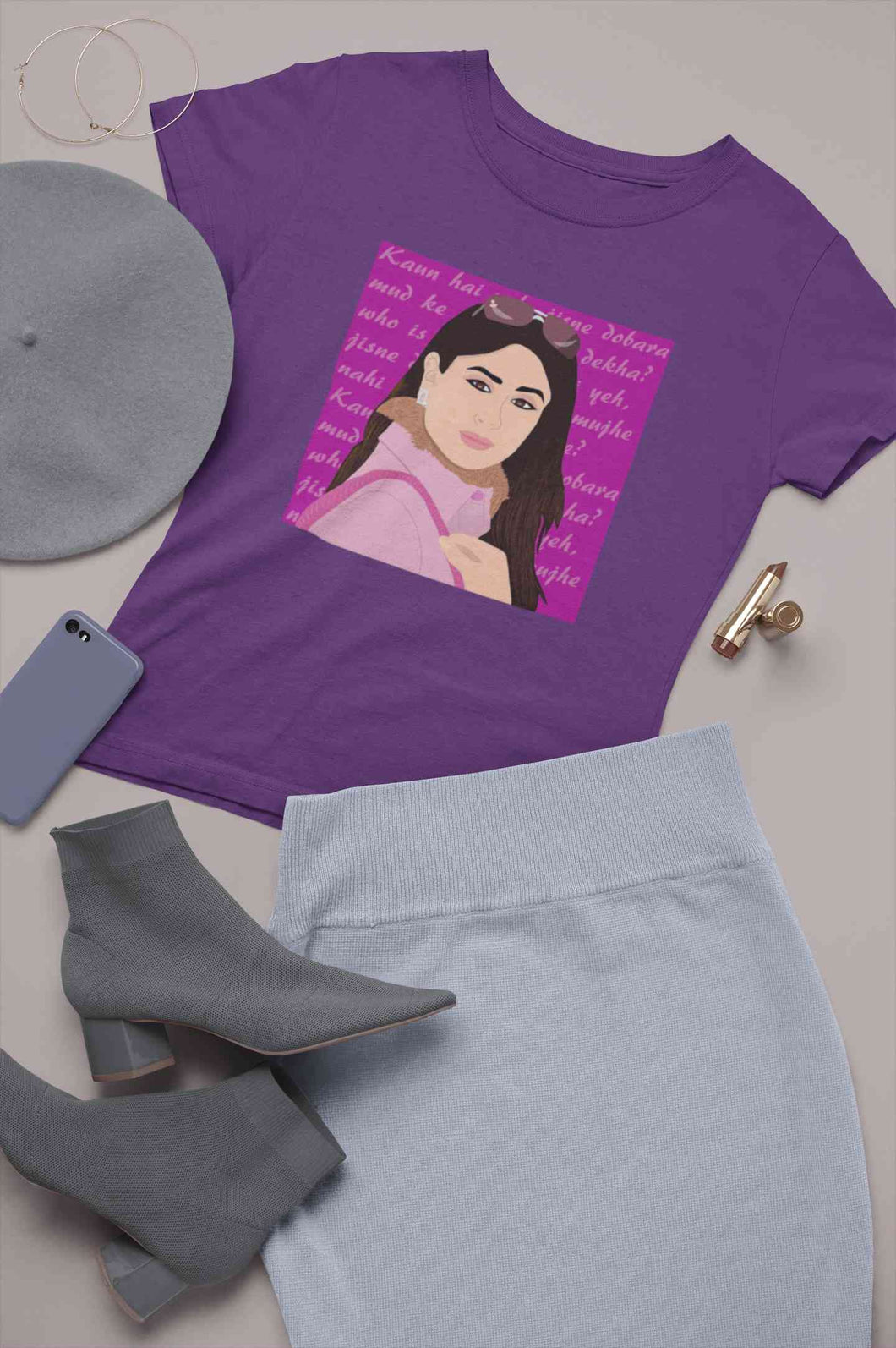 Kabhi Khushi Kabhi Gham Dialogue Women Half Sleeves T-shirt- KidsFashionVilla