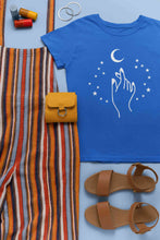 Load image into Gallery viewer, Moon And Hand Print Women Half Sleeves T-shirt- KidsFashionVilla
