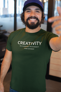Creativity Quotes Mens Half Sleeves T-shirt- KidsFashionVilla