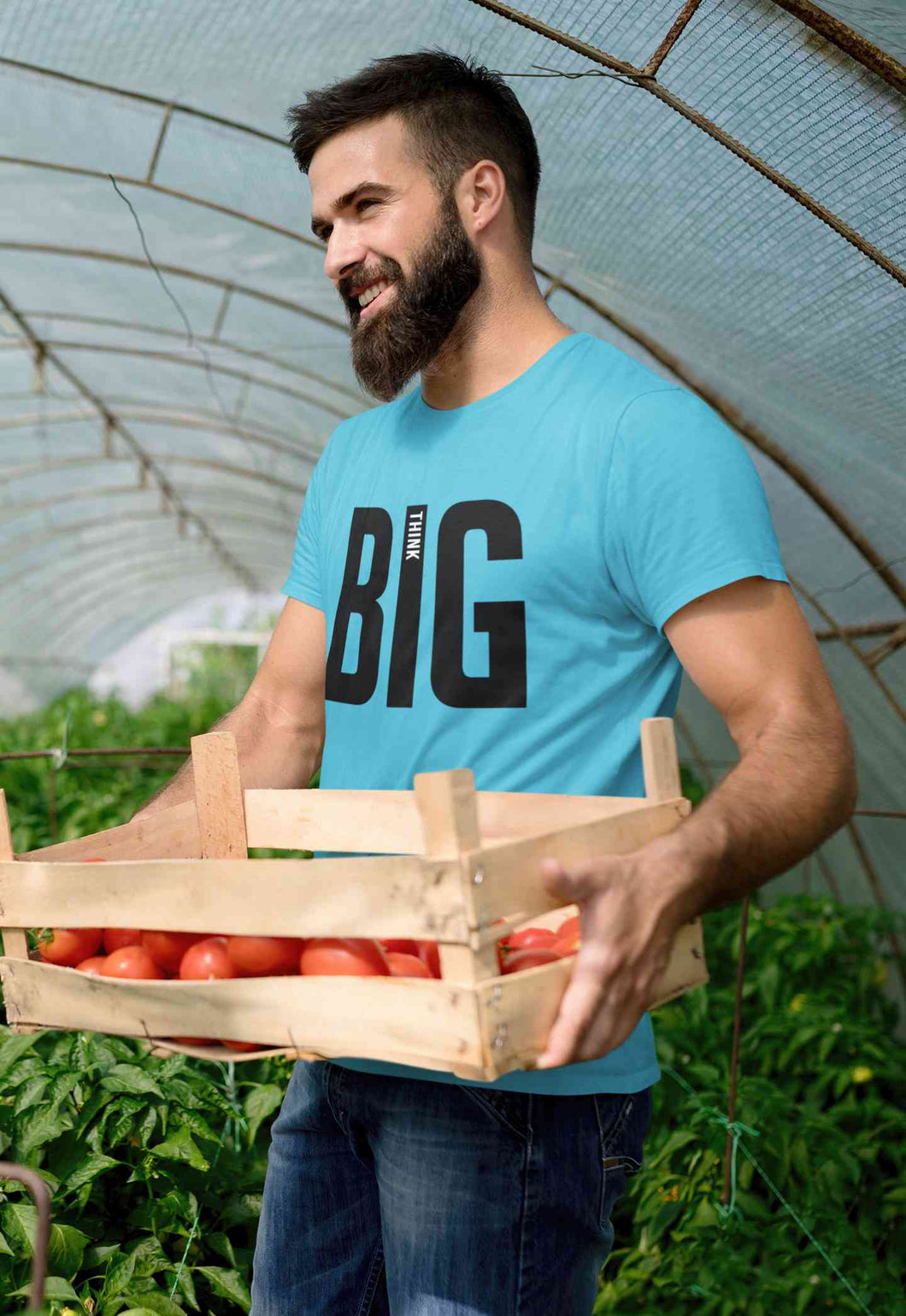 Think Big Mens Half Sleeves T-shirt- KidsFashionVilla