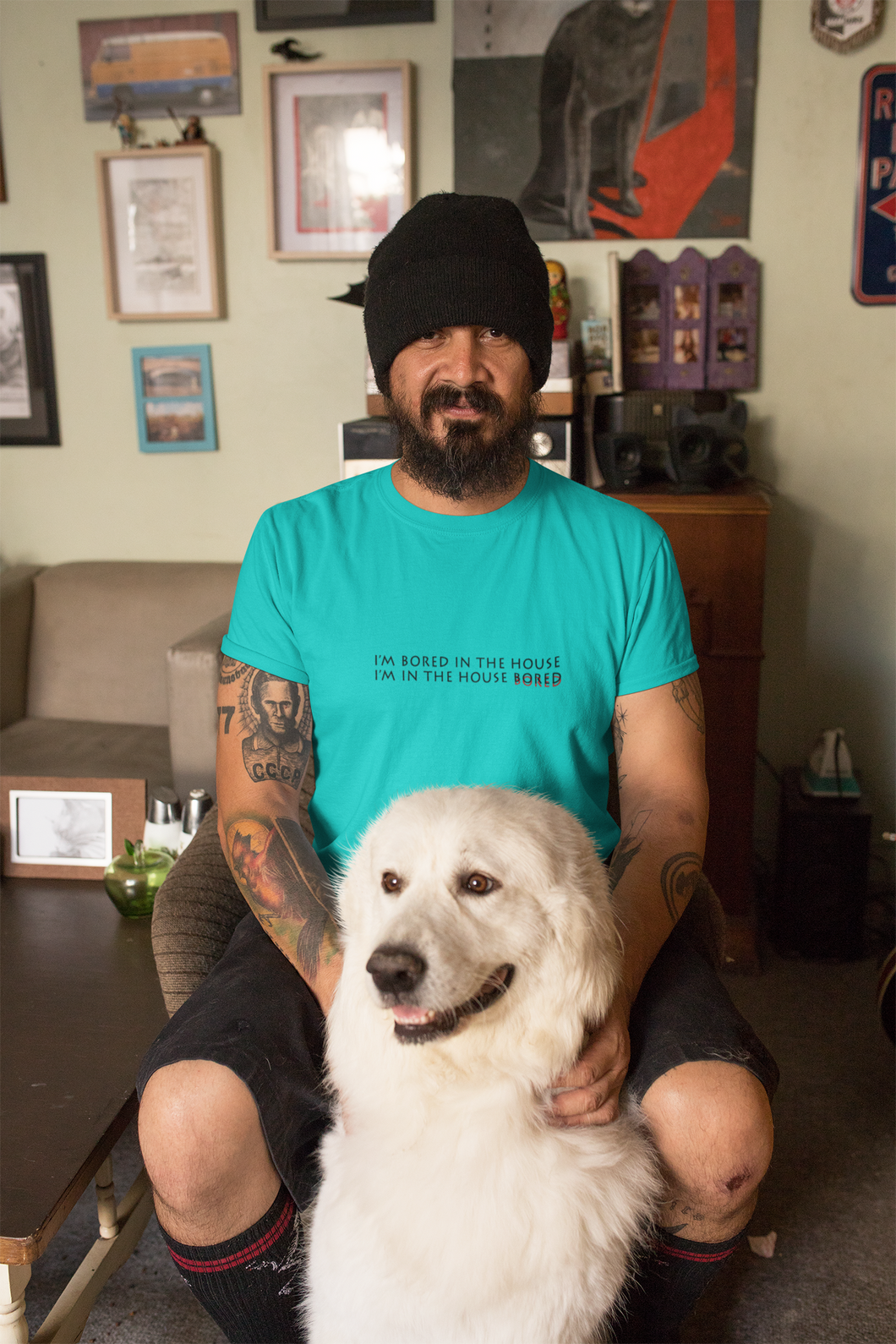 I am bored in the house Minimal Mens Half Sleeves T-shirt- KidsFashionVilla