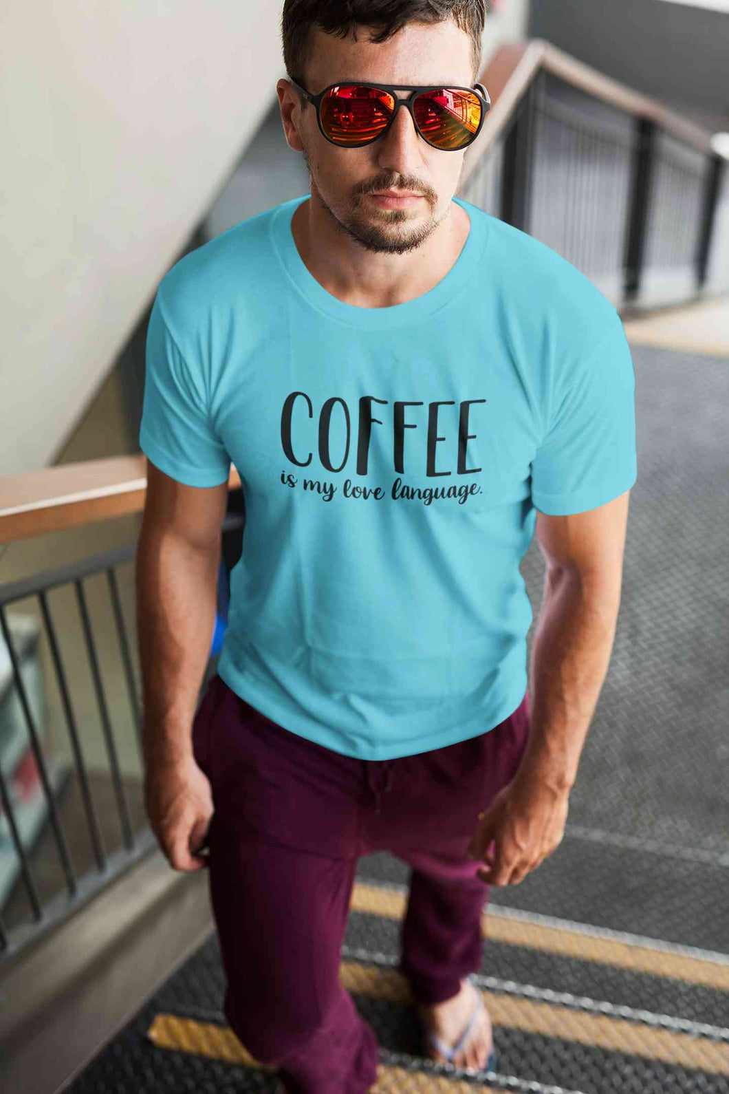 Coffee Is My Love Language Mens Half Sleeves T-shirt- KidsFashionVilla