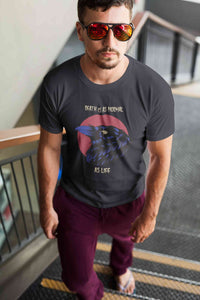 Crow Inspired By The Sandman Comic Book Mens Half Sleeves T-shirt- KidsFashionVilla