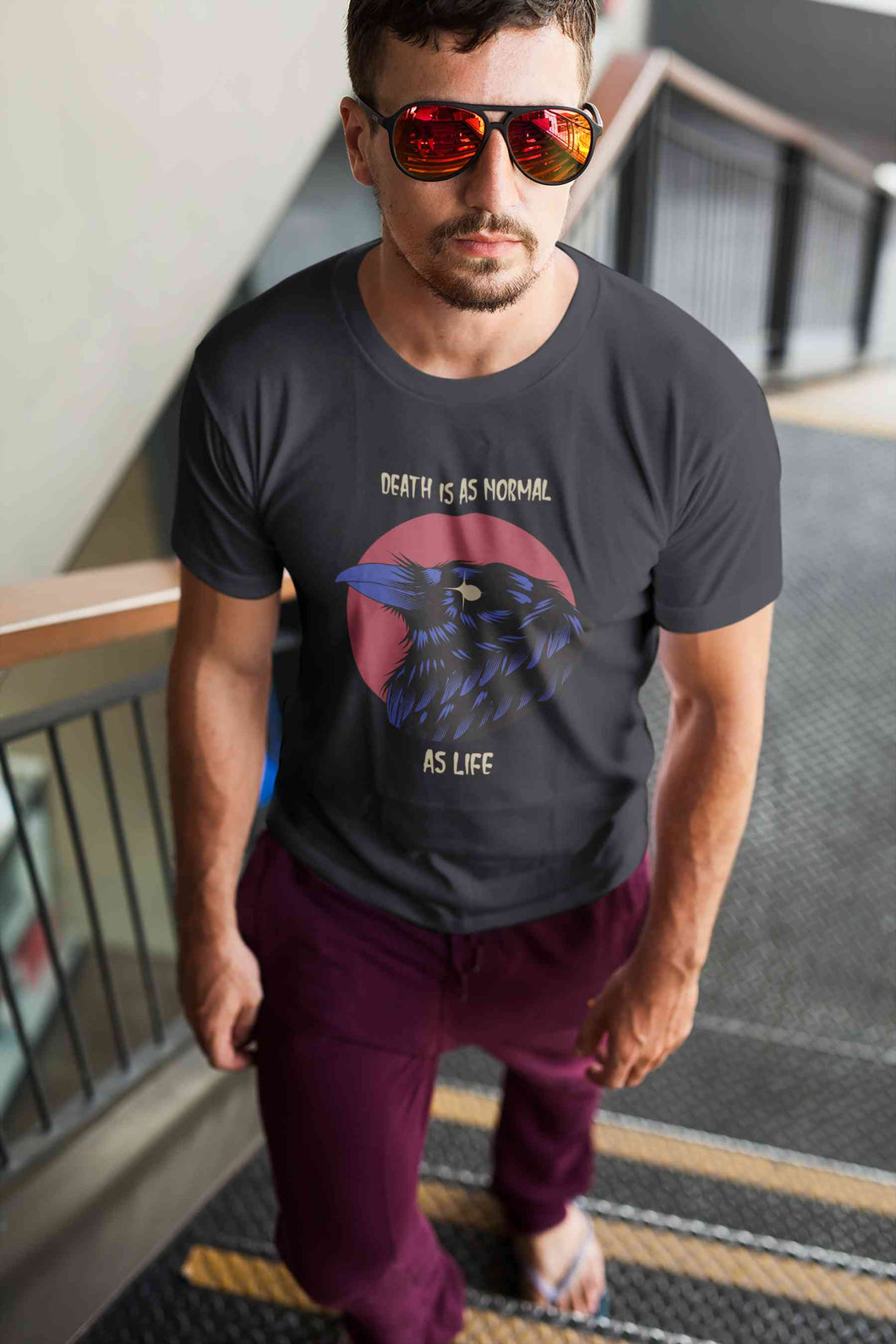 Crow Inspired By The Sandman Comic Book Mens Half Sleeves T-shirt- KidsFashionVilla