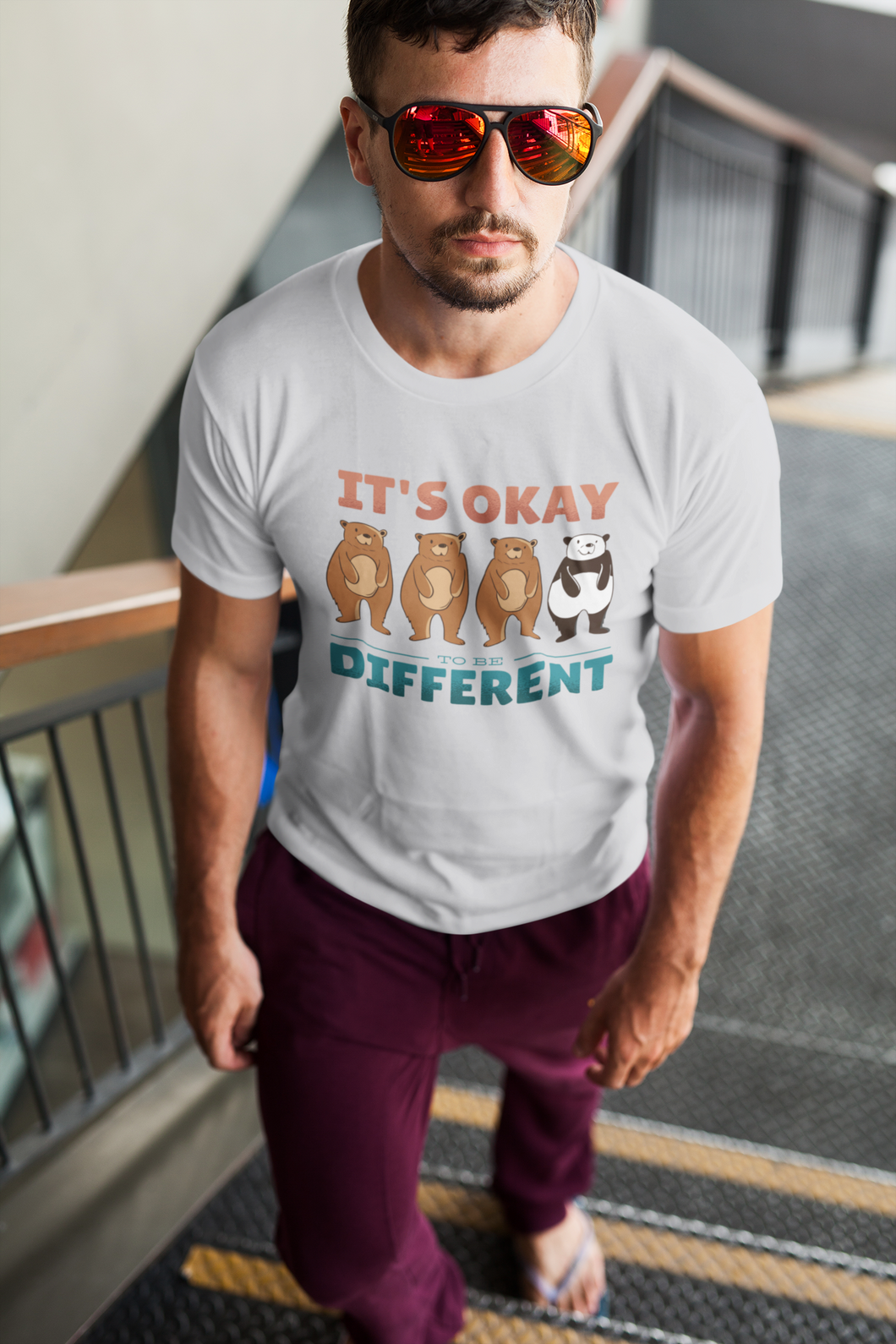 Its Okay To Be Different Mens Half Sleeves T-shirt- KidsFashionVilla