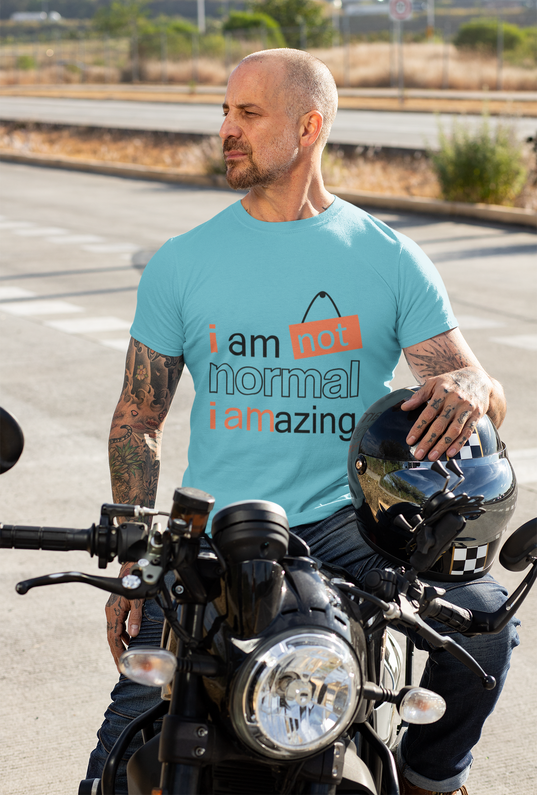 Not Normal Mens Half Sleeves T-shirt- KidsFashionVilla