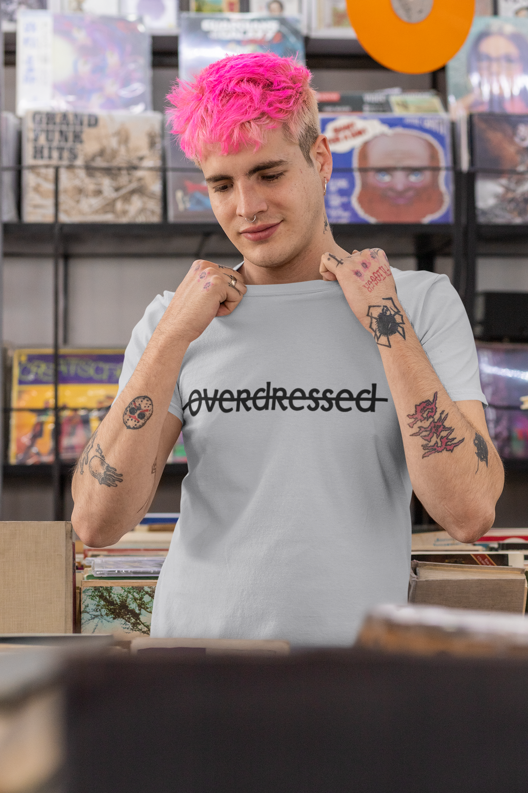 Overdressed Mens Half Sleeves T-shirt- KidsFashionVilla