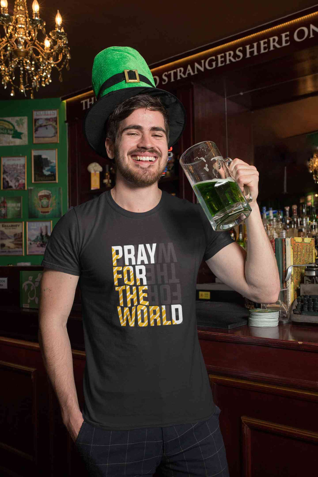 Pray For The World Mens Half Sleeves T-shirt- KidsFashionVilla