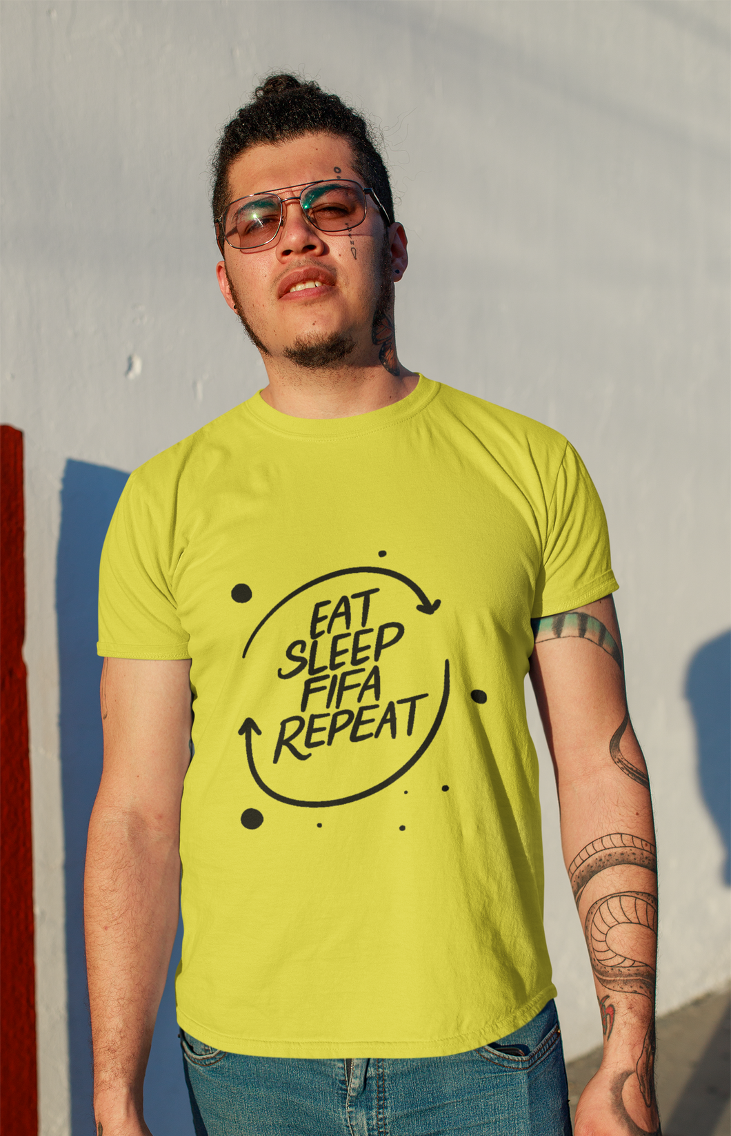 Eat Sleep Repeat  Mens Half Sleeves T-shirt- KidsFashionVilla