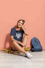 Load image into Gallery viewer, Dont Angry Me Funny Cartoon Women Half Sleeves T-shirt- KidsFashionVilla
