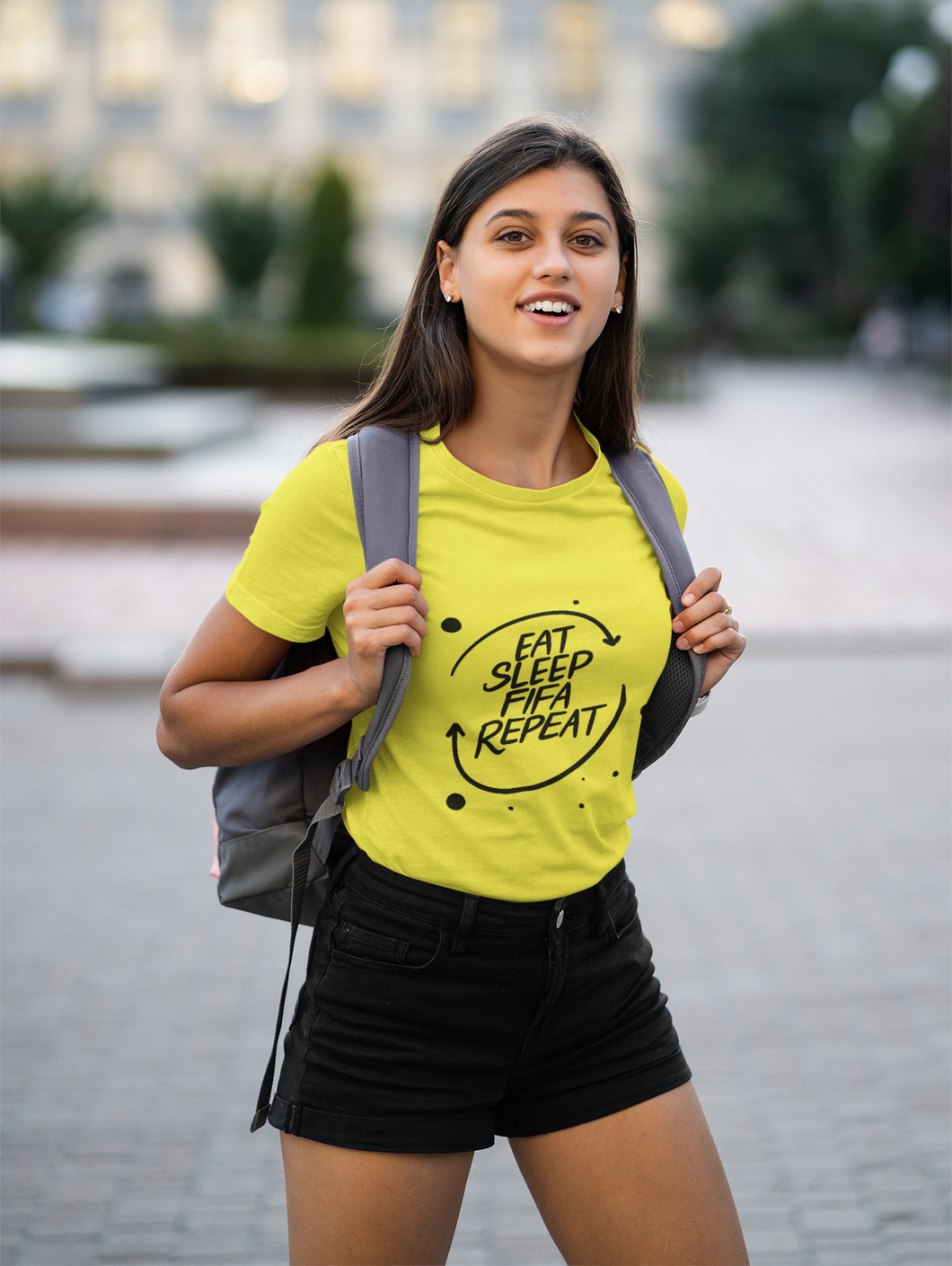 Eat Sleep Repeat Women Half Sleeves T-shirt- KidsFashionVilla