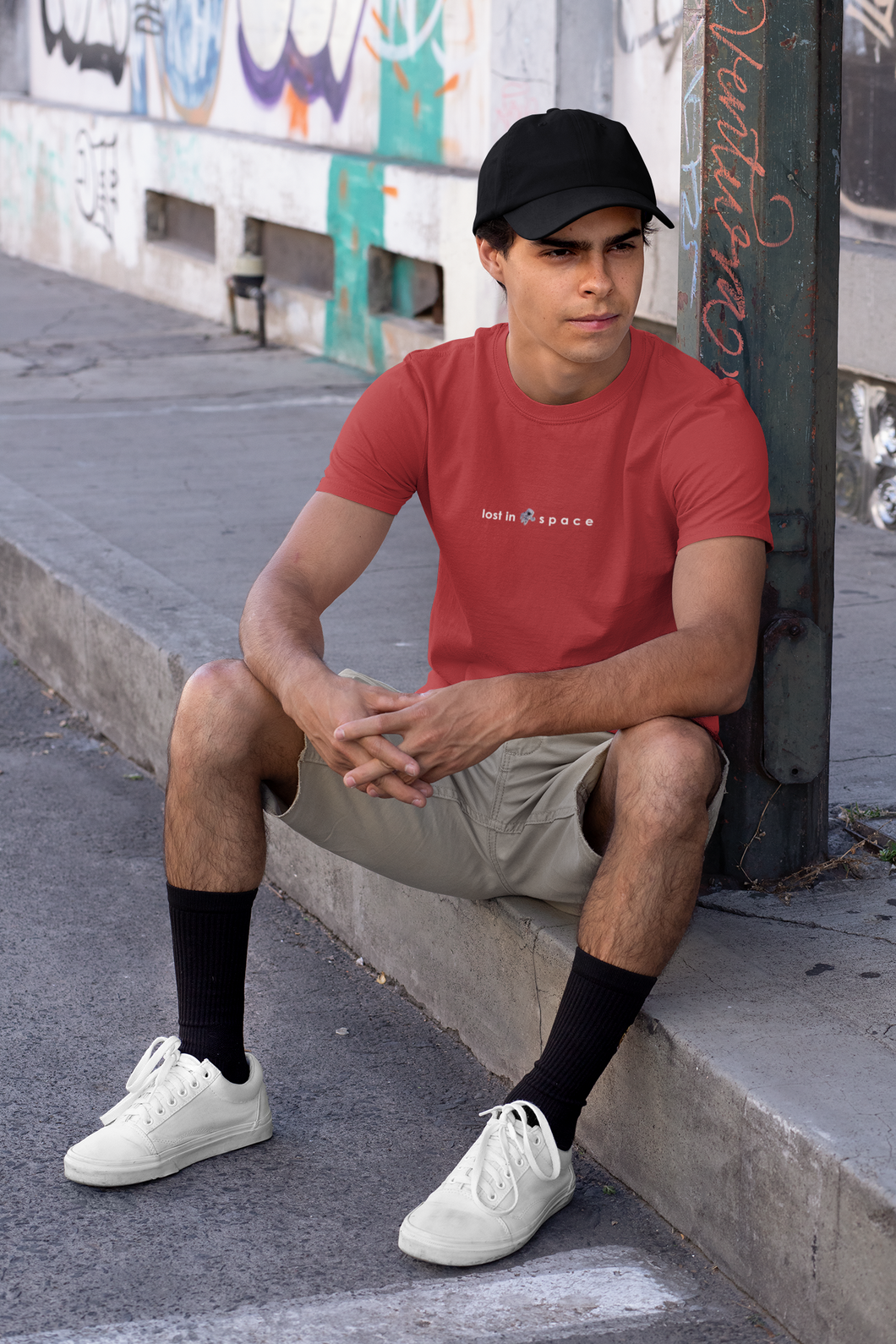 Lost in space Minimal Mens Half Sleeves T-shirt- KidsFashionVilla