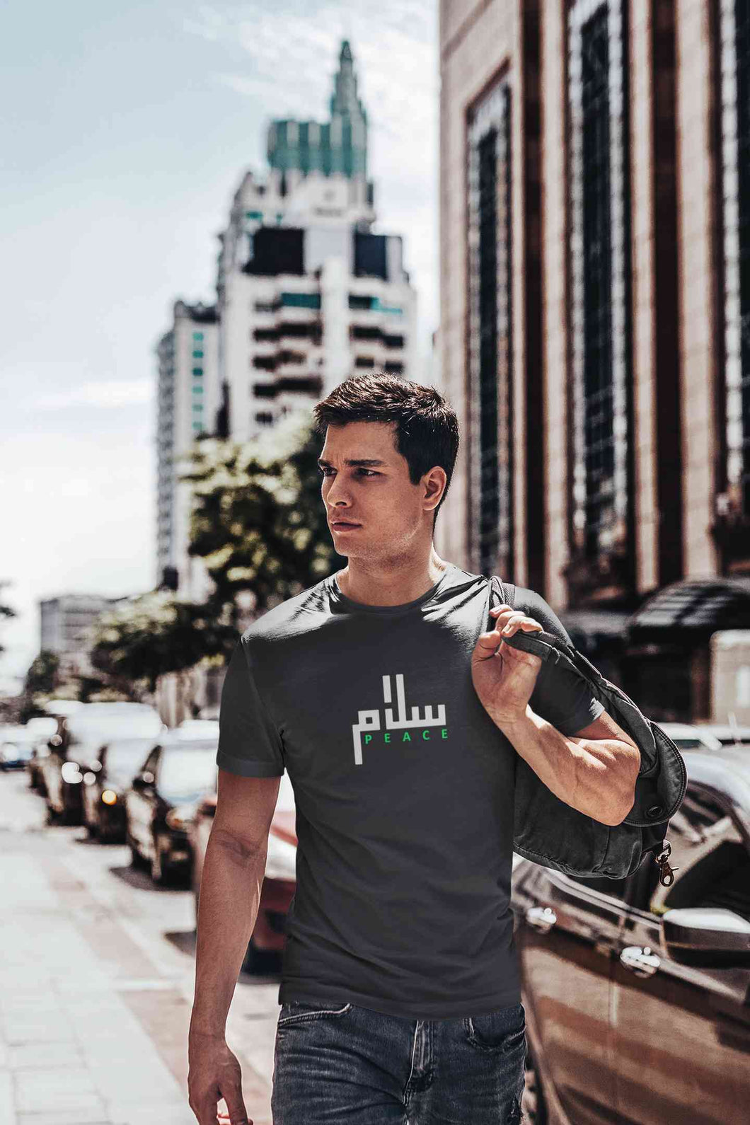 Salam Peace Arabic Word Mens Half Sleeves T-shirt- KidsFashionVilla