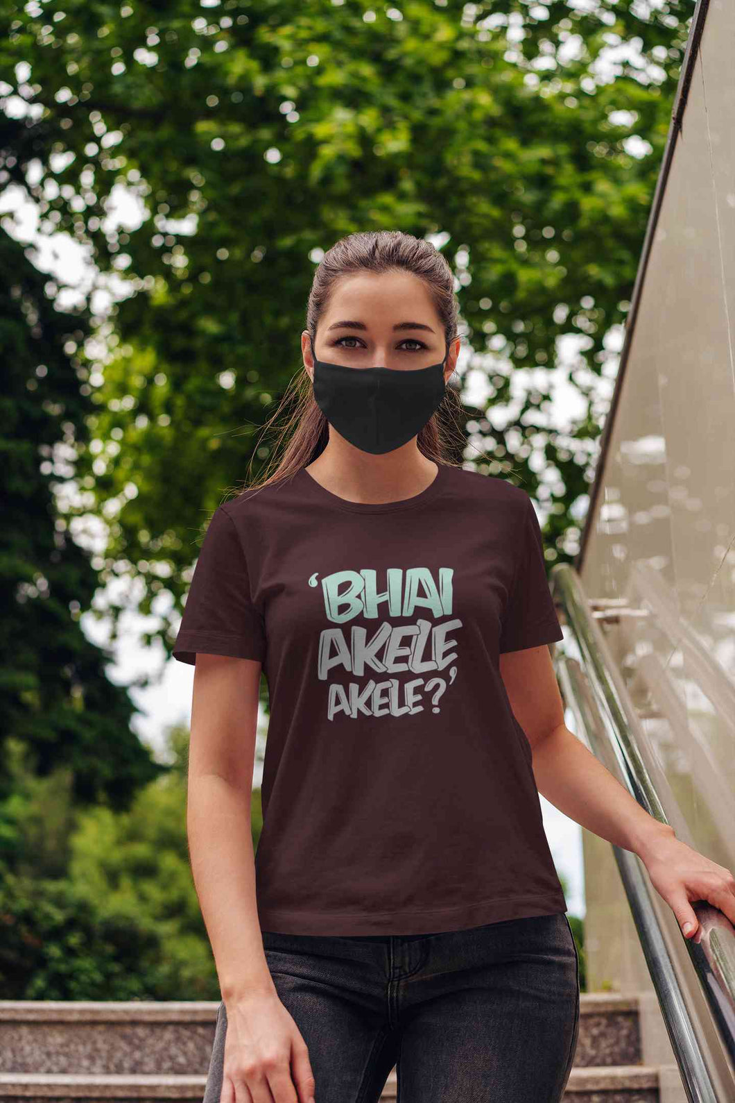 Bhai Akele Akele Women Half Sleeves T-shirt- KidsFashionVilla