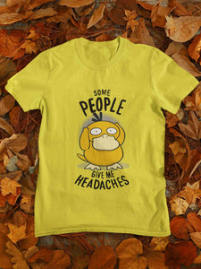 Some Peoples Give Me Headache Funny Graphic Mens Half Sleeves T-shirt- KidsFashionVilla