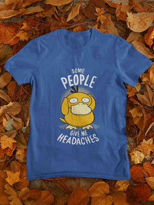 Some Peoples Give Me Headache Funny Graphic Mens Half Sleeves T-shirt- KidsFashionVilla