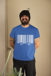 Bar Code Birthday Mens Half Sleeves T-shirt- KidsFashionVilla