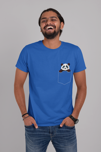 Panda Mens Half Sleeves T-shirt- KidsFashionVilla