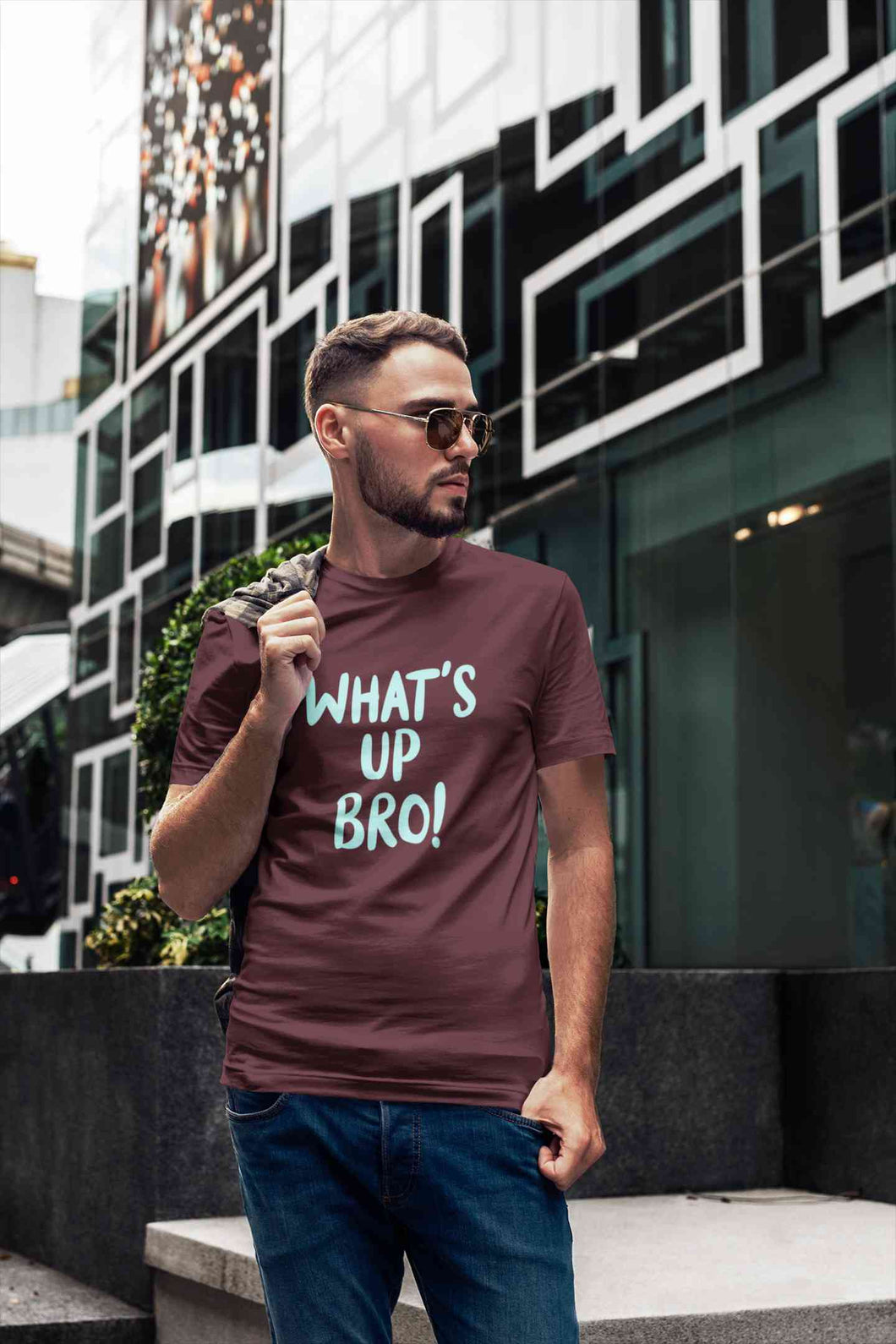 Whats Up Bro  Mens Half Sleeves T-shirt- KidsFashionVilla