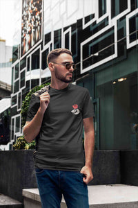 Skull Rose Mens Half Sleeves T-shirt- KidsFashionVilla