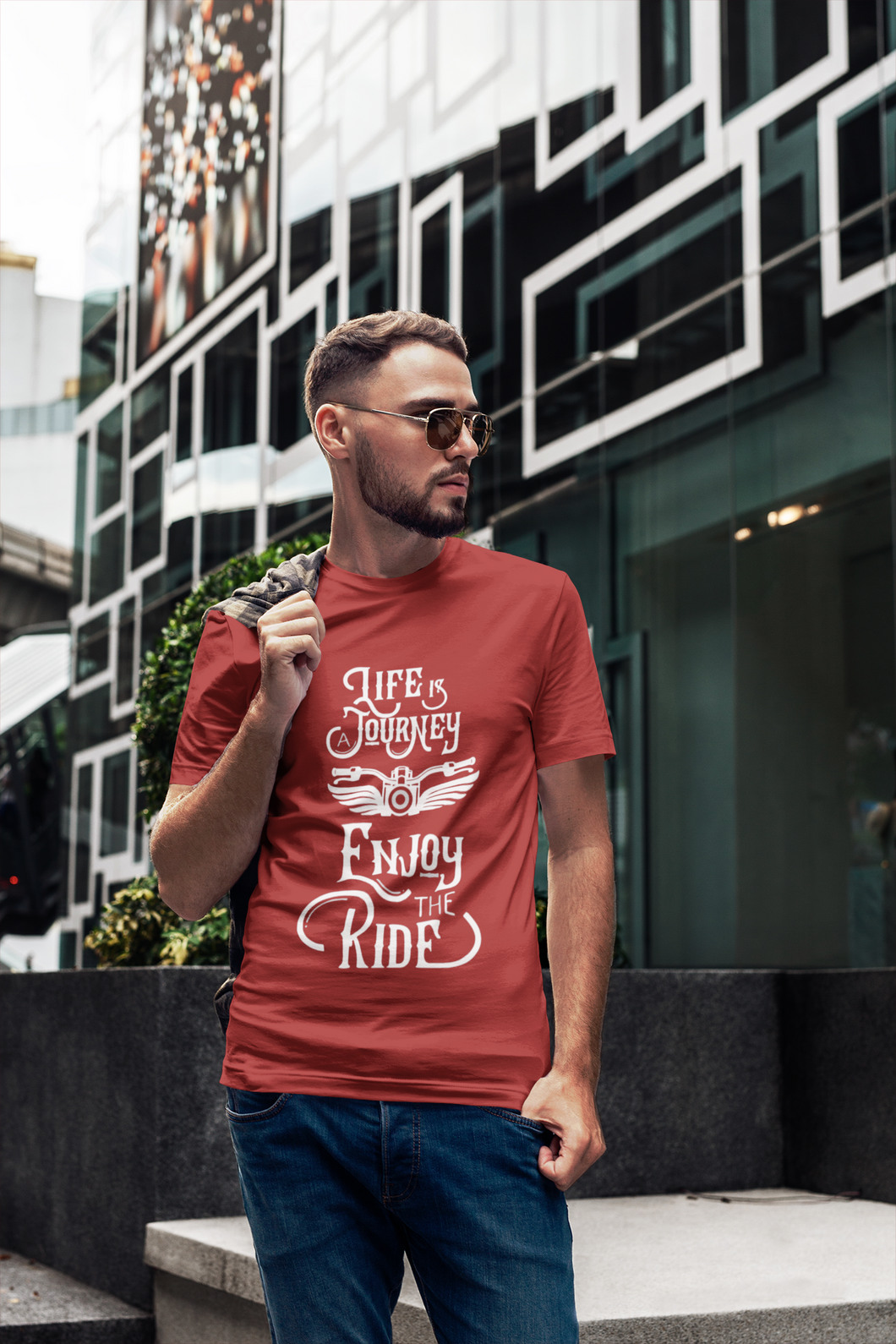 Enjoy The Ride Mens Half Sleeves T-shirt- KidsFashionVilla