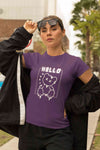 Hello Graphic Women Half Sleeves T-shirt- KidsFashionVilla