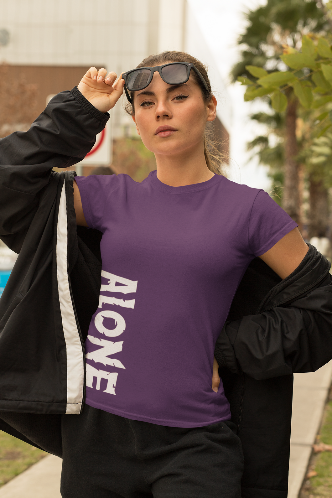 Alone Women Half Sleeves T-shirt- KidsFashionVilla