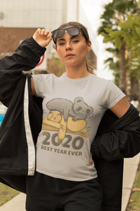2020 Best Year Ever Women Half Sleeves T-shirt- KidsFashionVilla