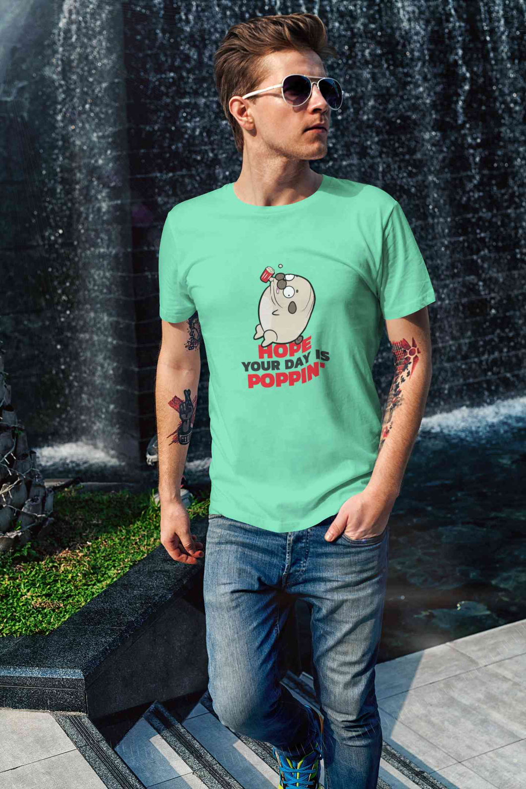Hope Your Day Is Popin Funny Mens Half Sleeves T-shirt- KidsFashionVilla