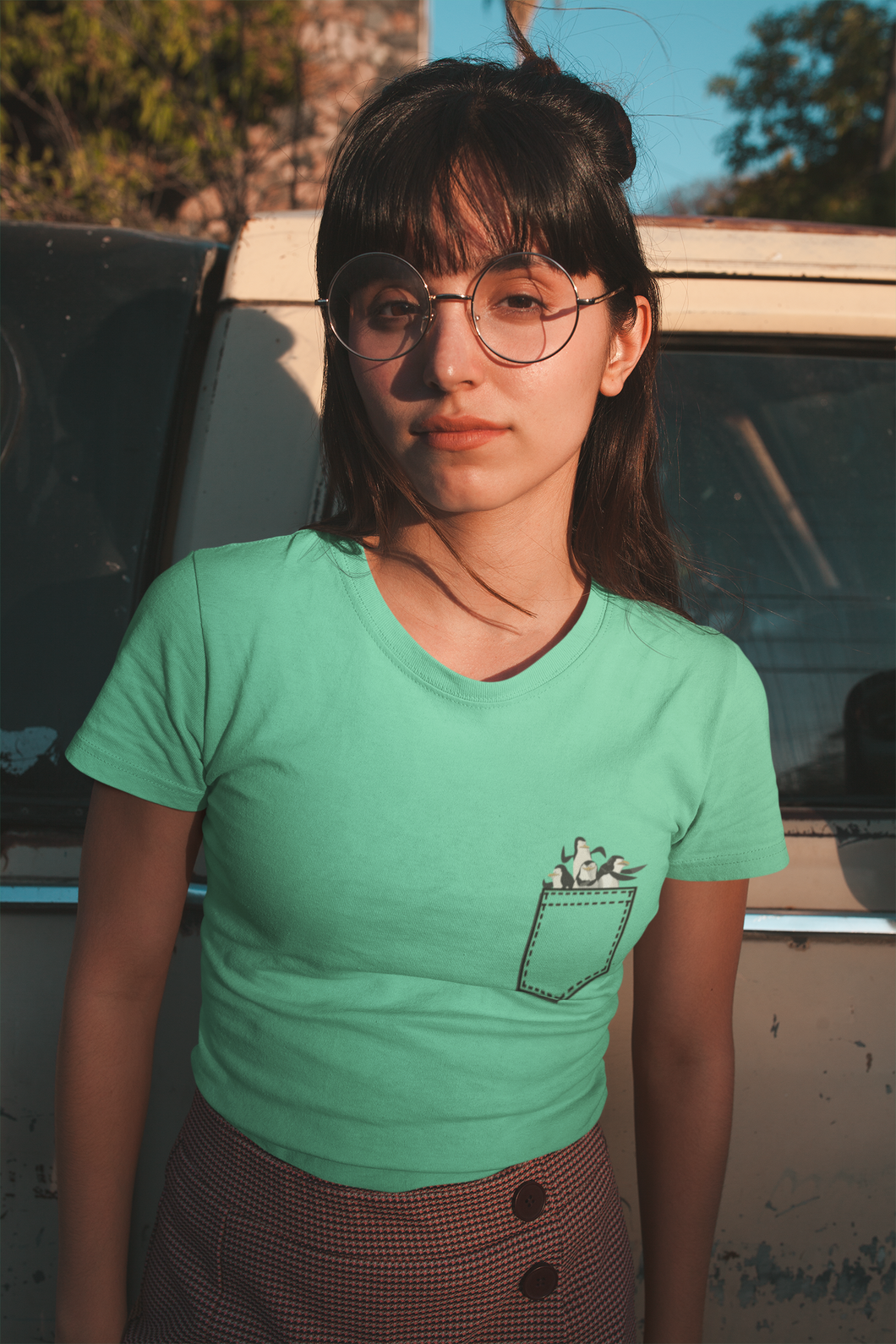 Penguin Women Half Sleeves T-shirt- KidsFashionVilla