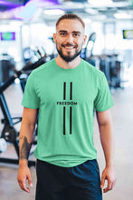 Load image into Gallery viewer, Strip Freedom Mens Half Sleeves T-shirt- KidsFashionVilla
