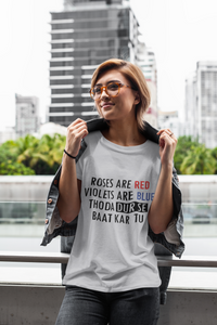 Dur Se Bhaat Women Half Sleeves T-shirt- KidsFashionVilla